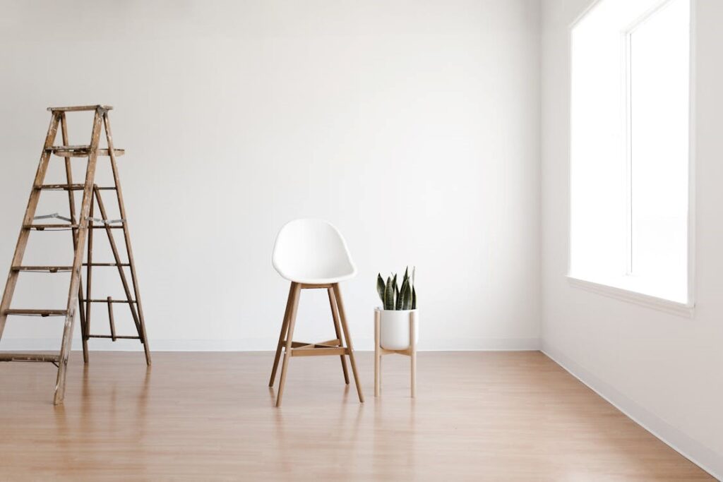 A beautifully refinished hardwood floor completed by a professional